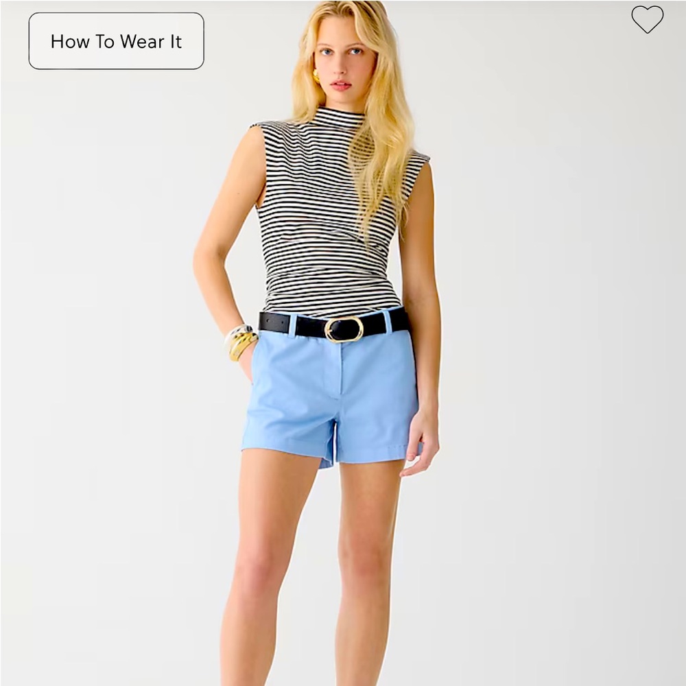 J.Crew 4” Stretch Chino Shorts - Sky Blue - Size 4 - NWT